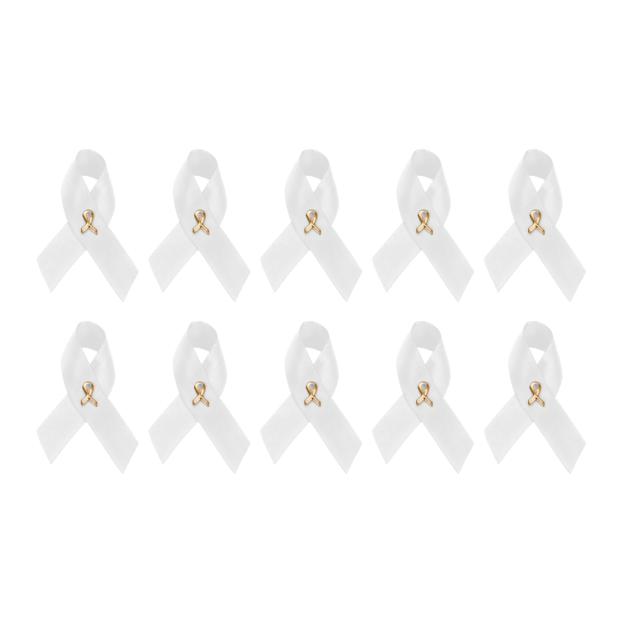 1/2/5/10/25/50/100pcs Satin Awareness Ribbon Pins (Pick your color), for Cancer &amp; Disease Awareness, Bulk Quantities for Fundraising, Events, Gift Giving