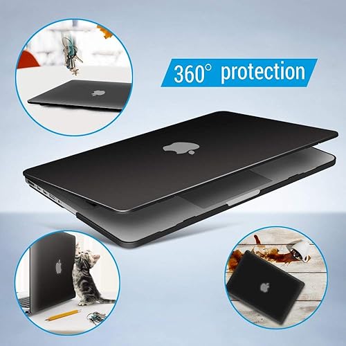 Miniatura 26 de iBenzer – 2 en 1 carcasa de plástico duro y cubierta de teclado para MacBook Pro Retina de 13"/15", Negro