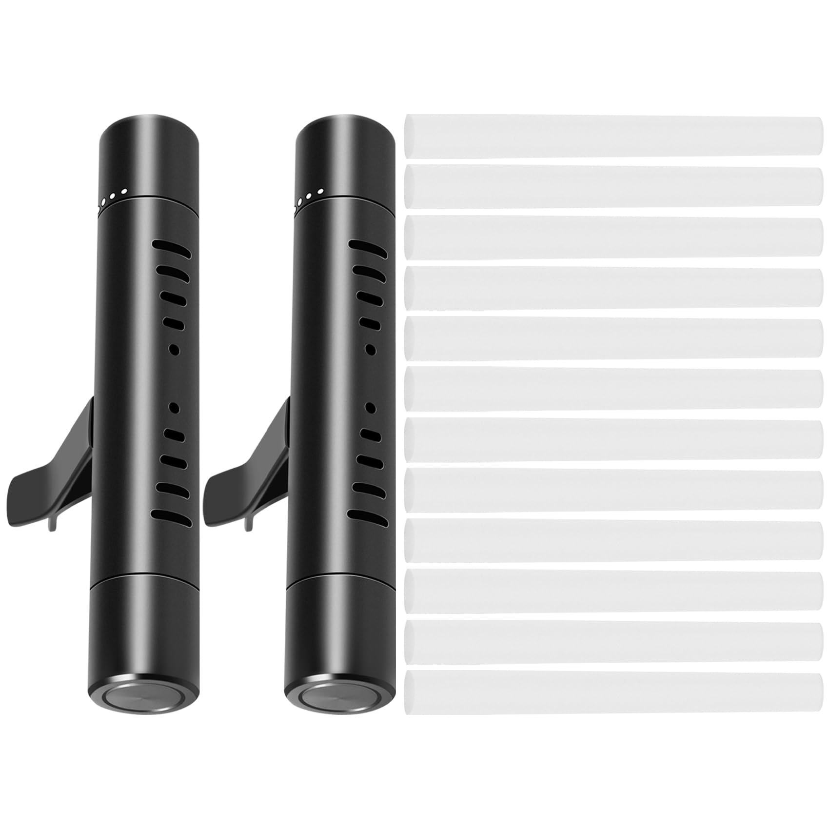Papiivan Car Oil Diffuser Vent Clip With 12x Refill - Air Freshener, Perfume for Car Vents
