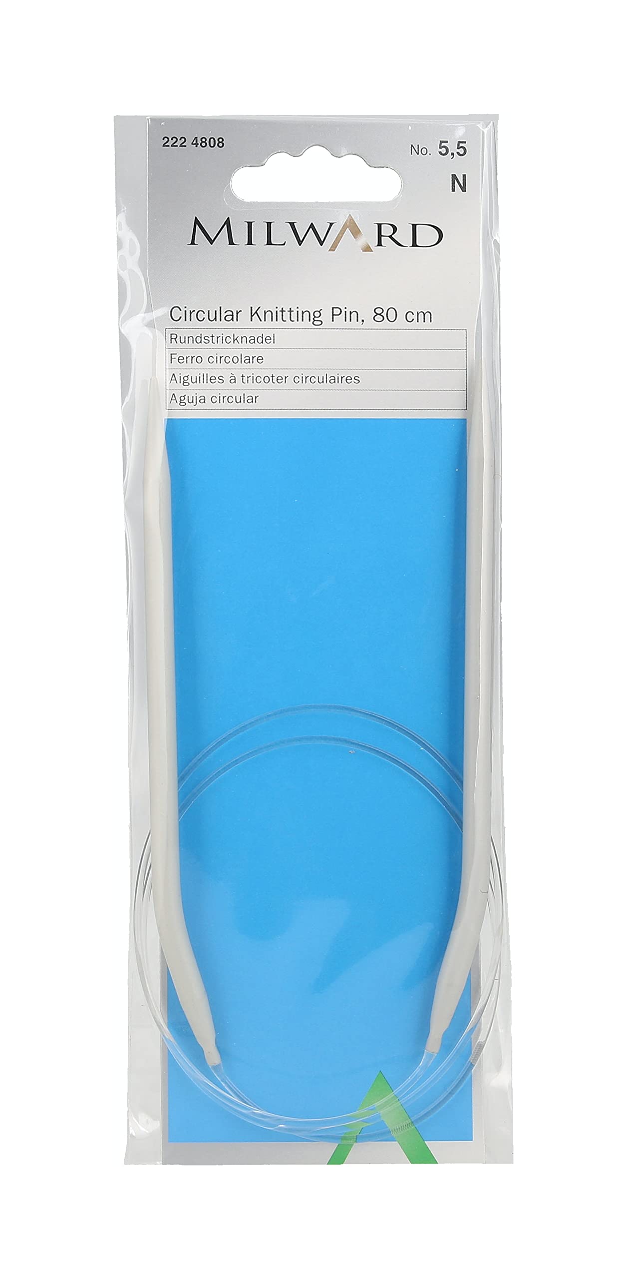 Fixed Circular Knitting Needles, 80cm, 5.5mm