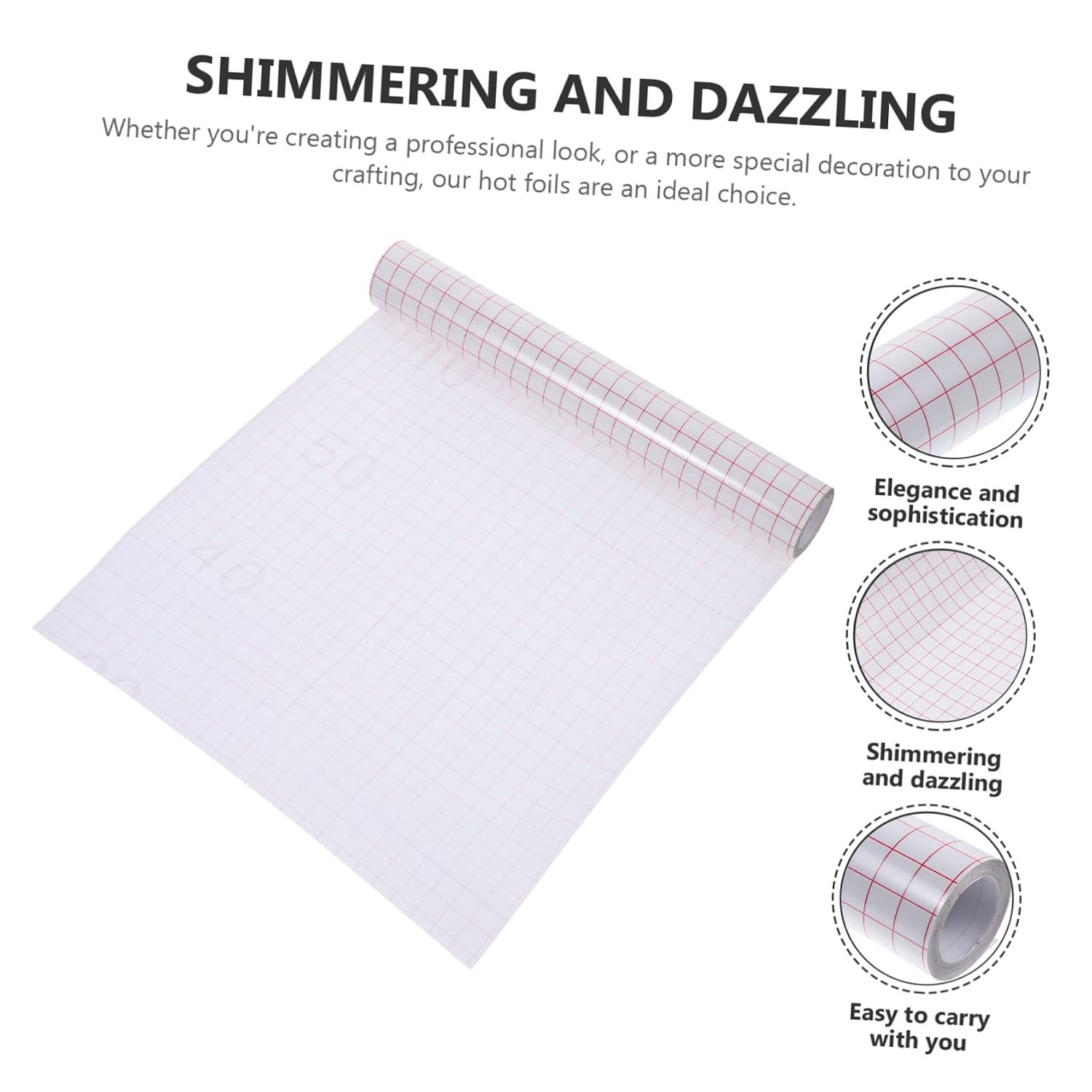 STOBOK 1 Roll Transfer Tape for Vinyl Self-Adhesive Transfer Film Grid Application Tape Home Easy to Use