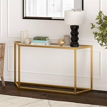 Amazon.com: Levi 55'' Wide Trapezoid Console Table in Brass