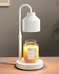 Bougie électrique Warmer Lampe noir, Bougie lampe Warmer avec minuterie, Boueille Warmer Wax pour les bougies de jarret, bougie de hauteur réglable 2 Ampoules