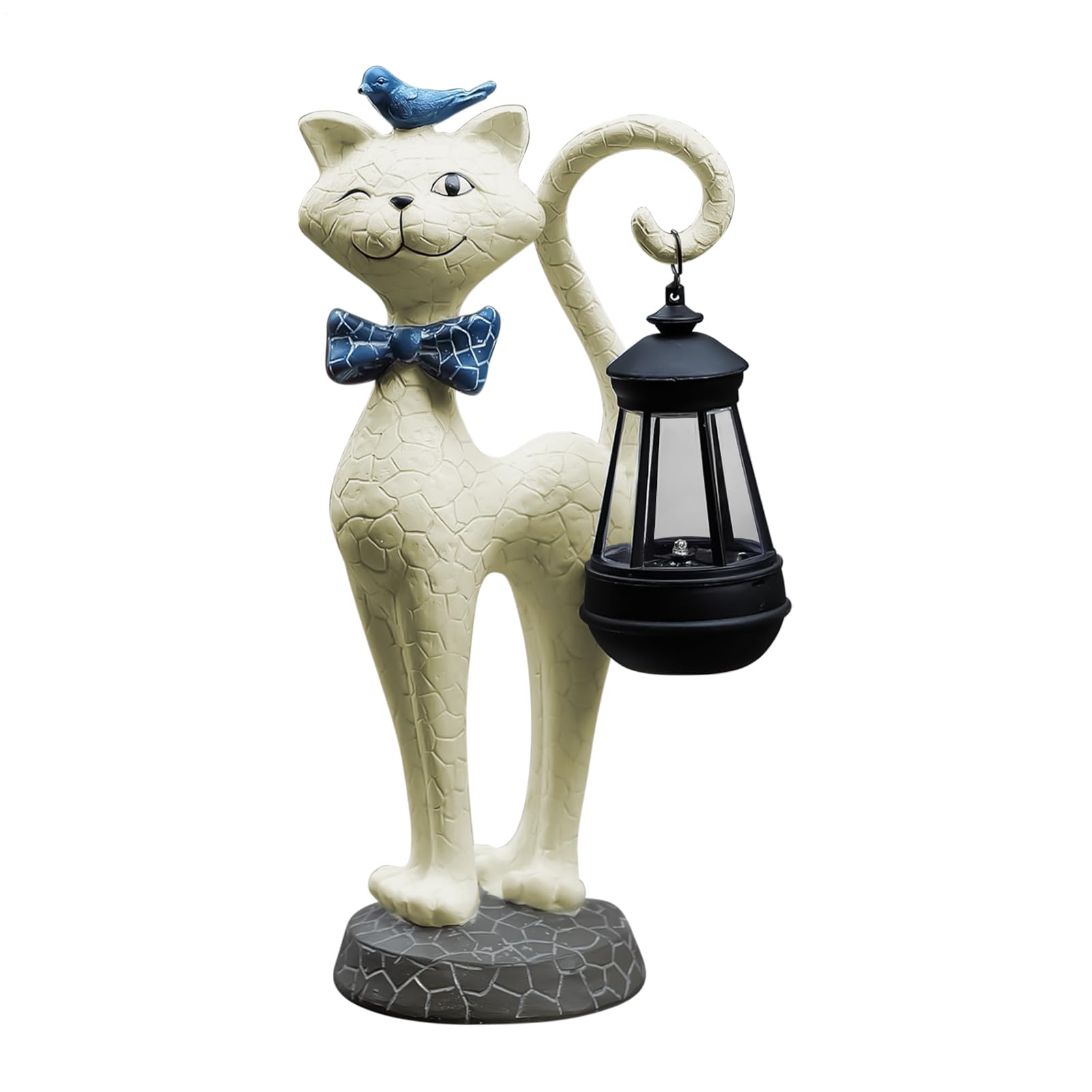 Statues déco chaton lumineuses en résine de qualité supérieure pour une terrasse élégante