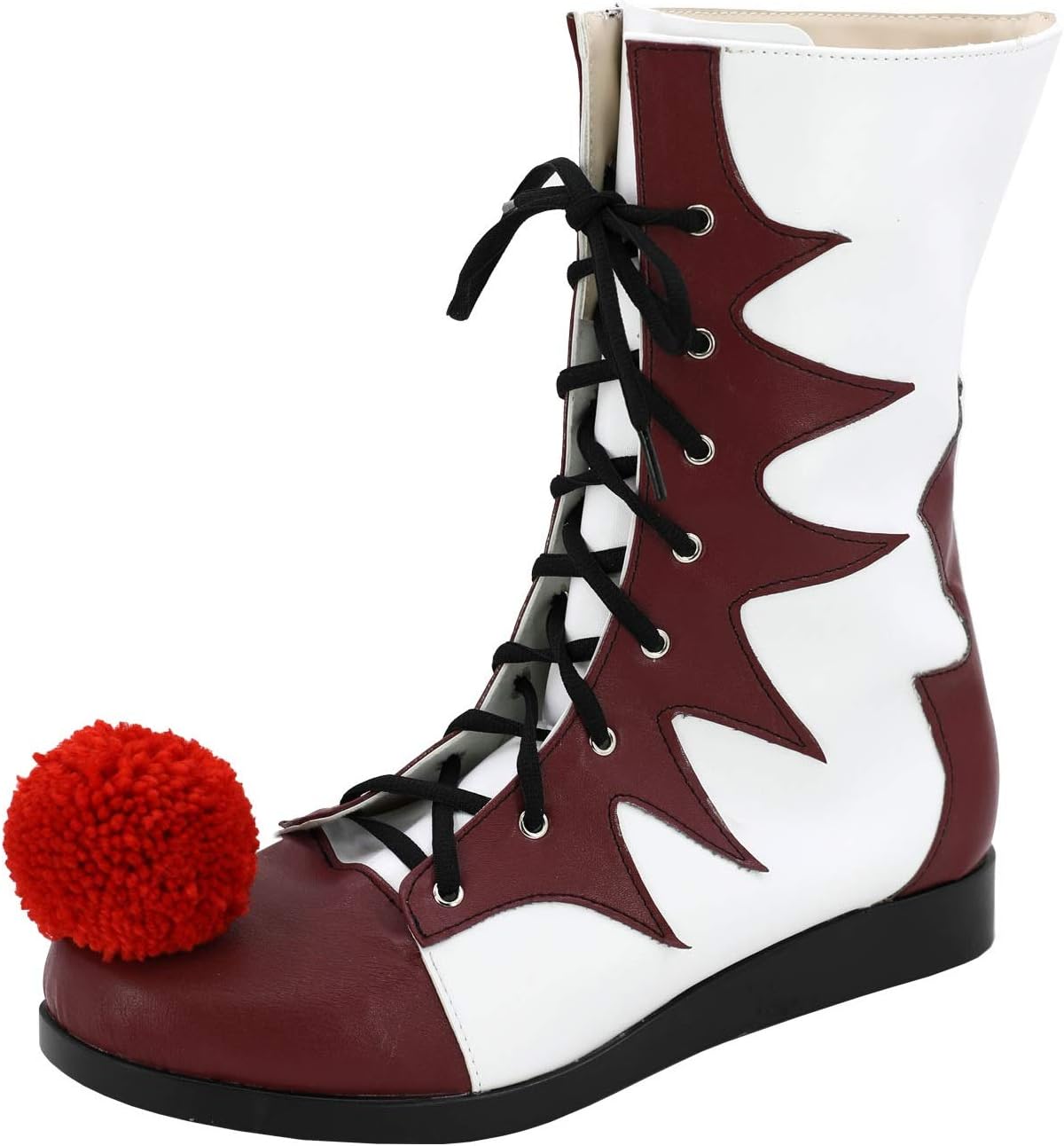 Allten Mens Clown Joker Pennywise Lace up Boots Shoes Halloween Cosplay Costume