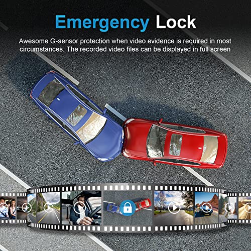 Mirror Dash Cam,12" Rearview Mirror Dual Dash Cam For Cars And Trucks 360° Dash Cam Front And Rear Waterproof Backup Camera, Enhanced Night Vision, Parking Assistance By Kqq (Free 64Gb Card) #TOP5