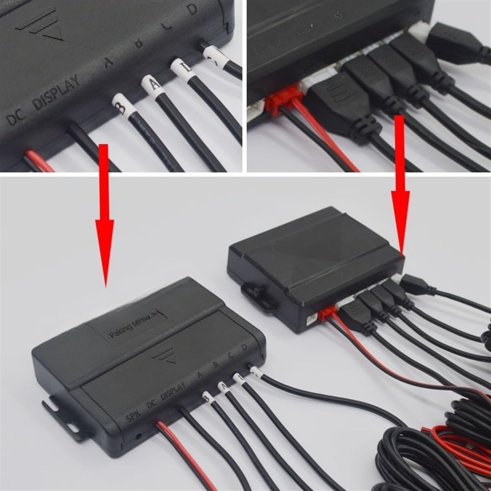 Kit sensori parcheggio Auto Parktronic cicalino allarme sonoro radar | Auto Parktronic cicalino allarme sonoro radar di retromarcia con 4 sensori di parcheggio kit di rilevamento posteriore senza