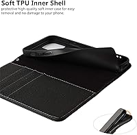 Vista 137 de iCoverCase Funda tipo cartera compatible con iPhone 13 Pro Max con ranuras para tarjetas, funda magnética de piel auténtica con bloqueo RFID, Naranja