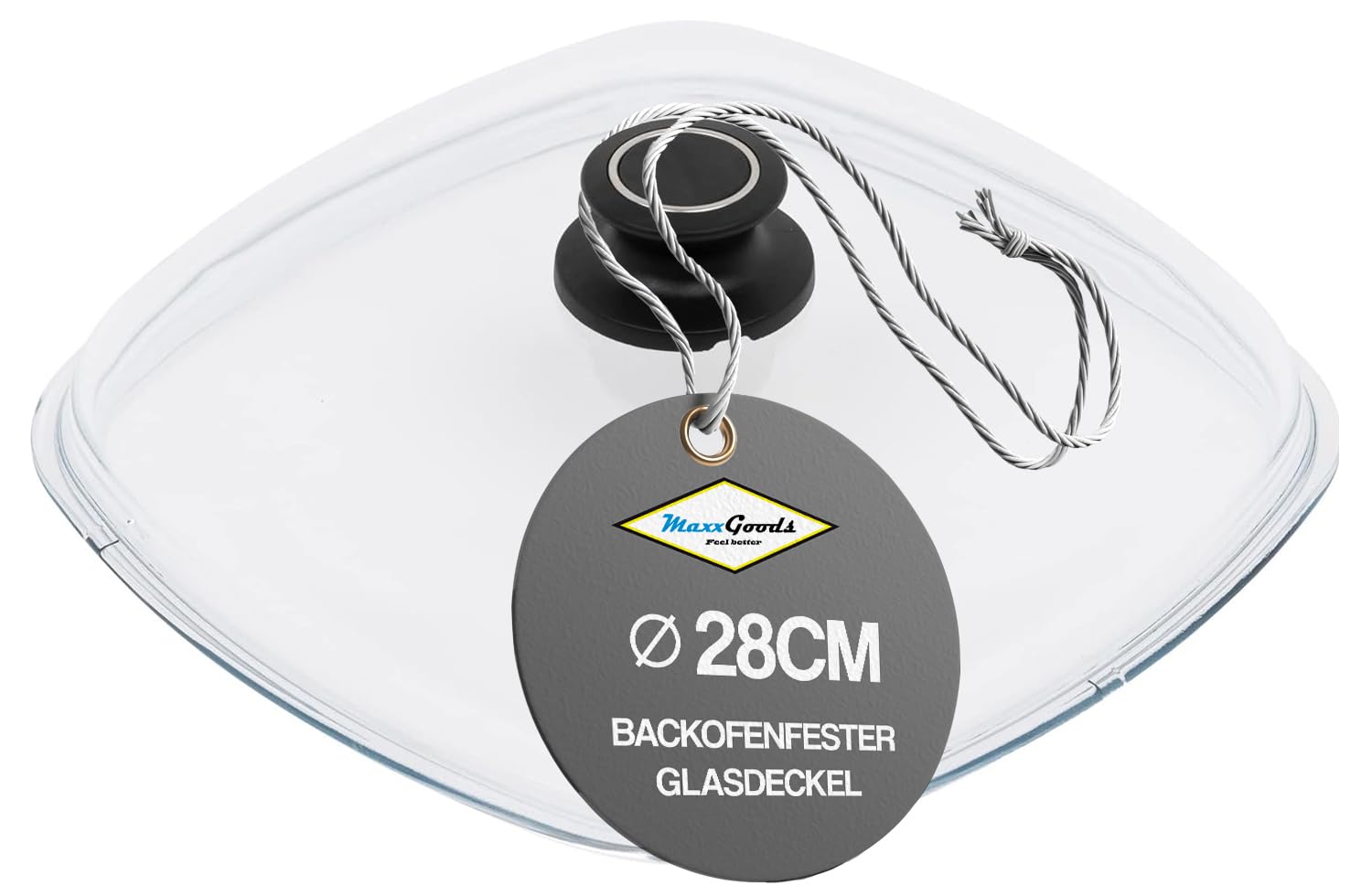 Simax - Tapa de cristal con botón (28 x 28 cm)