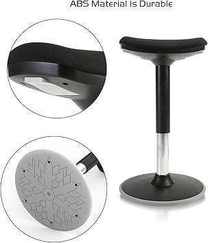 Saddle Stool Ergonomic Saddle Chair The Bottom Can Swing Adjustable Hydraulic Stool Suitable for Offices, Makeup Studios, Indoor and Outdoor Use (Color : Black, Size : Style 2)