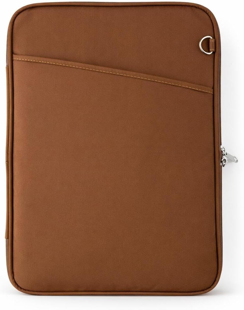 13" - 14'' - 15'' İnç Uyumlu Kahverengi Notebook Laptop Çantası Omuz Askılı Su Geçirmez Kumaş