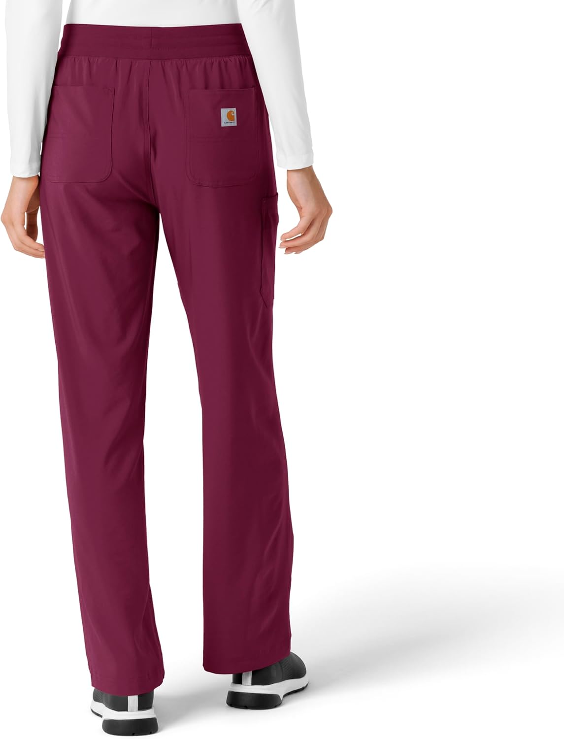 Carhartt Women's Boot Cut Scrub Pant - Wine, M - Image 3