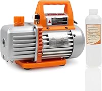 Vista 1 de BACOENG 3.5 CFM Bomba aspiradora, 110V 1/3 HP Bomba aspiradora giratoria de paletas de una etapa para HVAC con aceite, para recarga de refrigerante