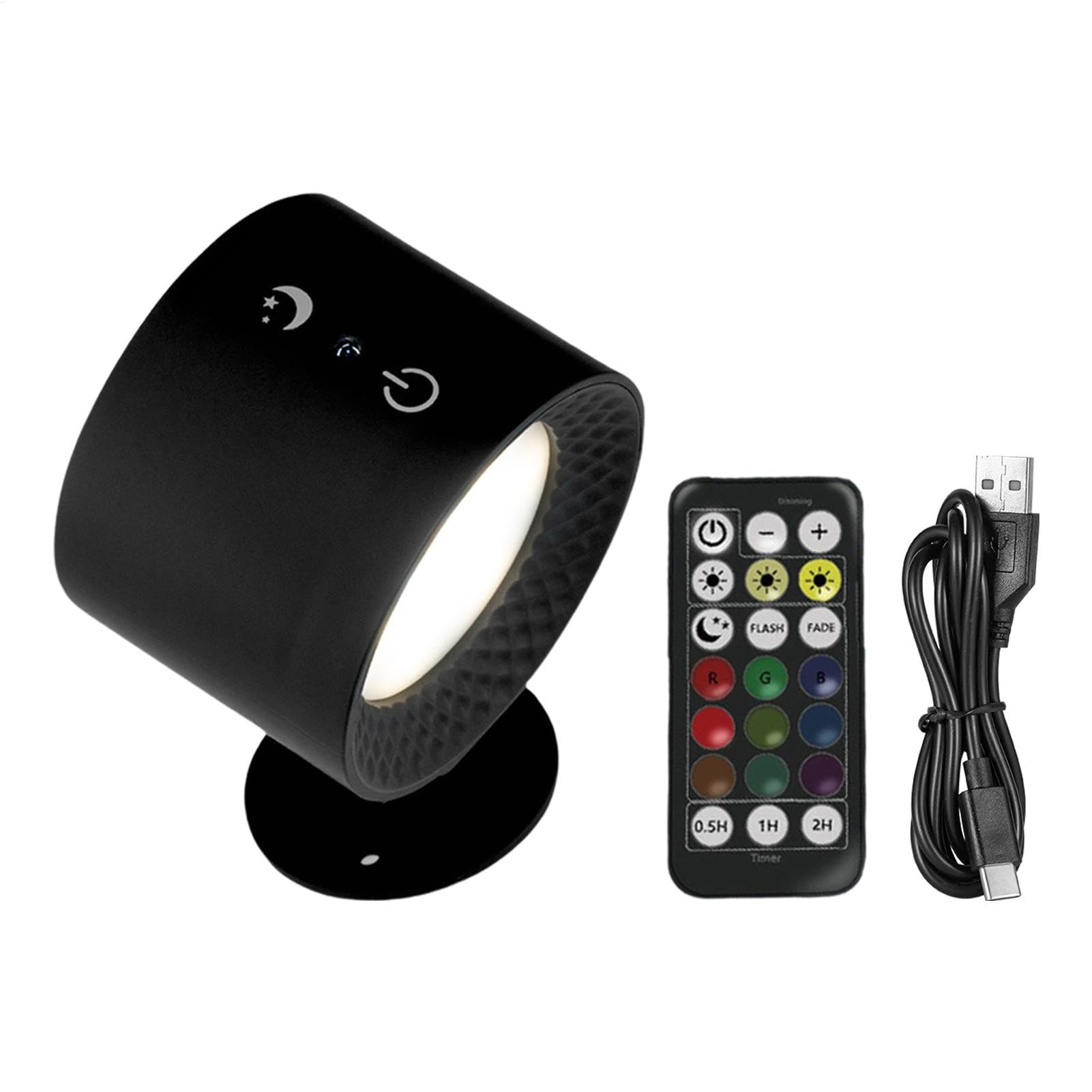 Aplique de pared giratorio recargable con mando para pasillos 8