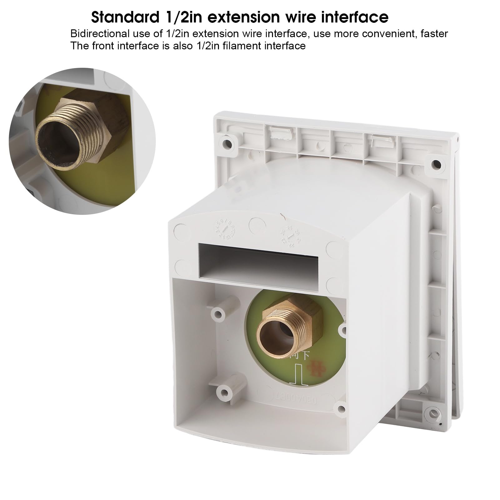 Boîte de Douche Extérieure pour Camping Car RV Bateau Moteurhome Interface d Entrée et de Sortie 2 Pouce Blanc Connexion Rapide Volume d Eau Réglable Matériau Résistant au jaunisse