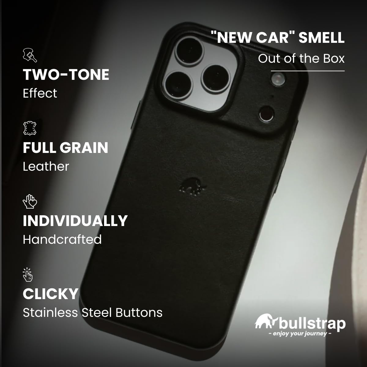 新品　Bullstrap iPhone 17 Pro 用レザーケース　本革　黒 Amazon.com: Bullstrap Minimalist Open Bottom Handcrafted Leather