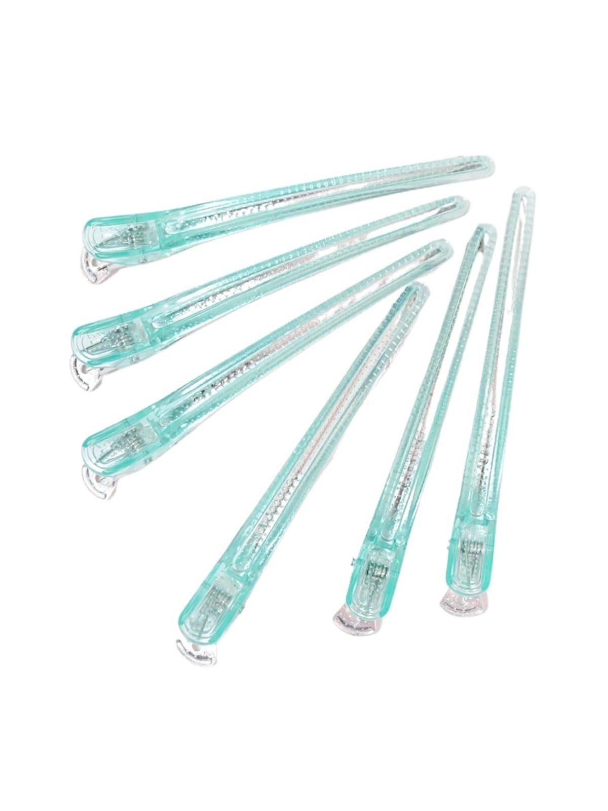 Becchi D'oca Per Capelli 6 fermagli for capelli trasparenti a becco d'anatra, strumento professionale for lo styling in plastica(Color5)
