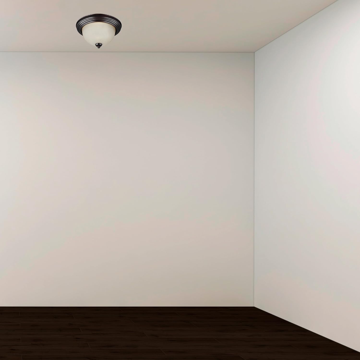 Seagull 77065-710 Transitional Three Light Flush Mount from Ceiling Flush Mount Collection in Bronze/Dark Finish