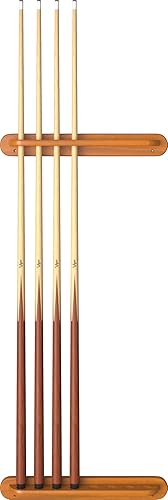 Miniatura 6 de Viper - Estante tradicional de 2 piezas para billar o billar de roble macizo con capacidad para 8 tacos