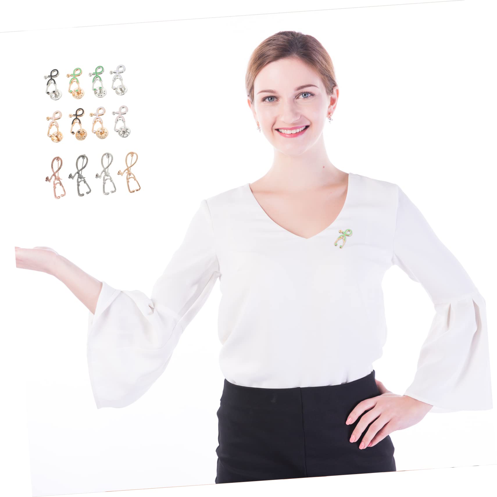 LIFKOME 36pezzi Spilla Lega Stetoscopio Accessori Medici Per Dottori e Studenti Di Medicina Spille Decorative Per Costumi e Regali