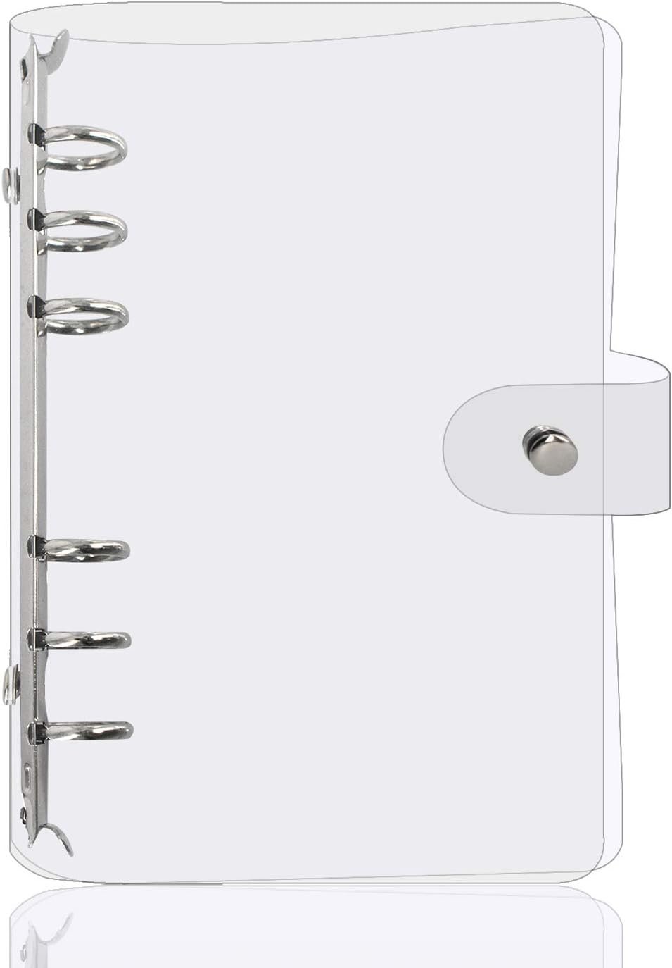 Smarpau A5 Clear Soft PVC Binder Cover - 6 Hole Ring Refillable Waterproof Loose Leaf Notebook Folder - Personal Planner for Home, School and Office Writing Supply