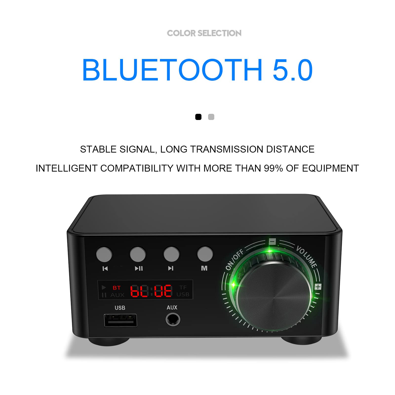 Topteng HiFi Mini Bluetooth 5.0 Digital Power Sound Amplifier Stereo Audio Receiver USB