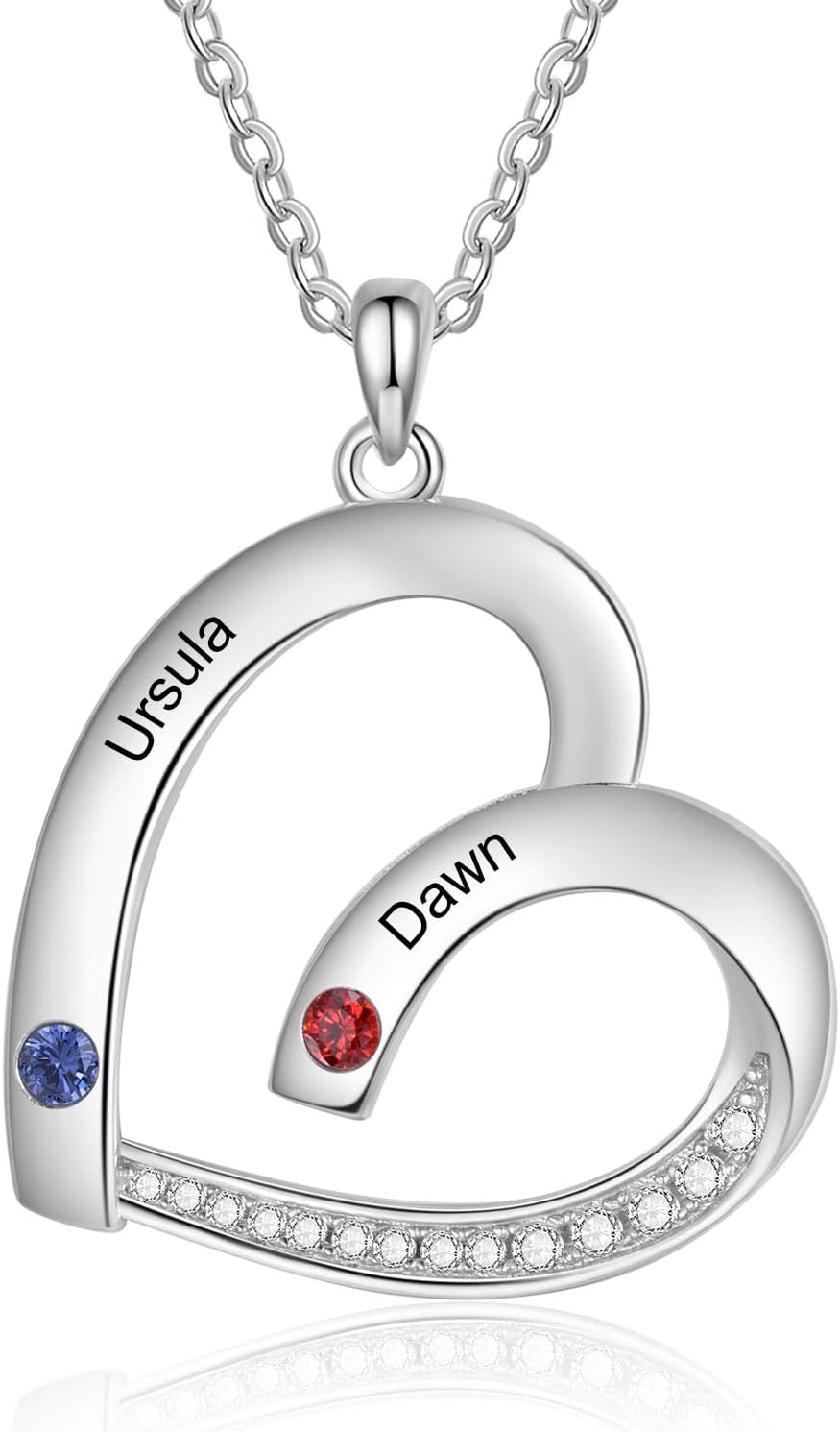 Personalized Necklace for Women Custom Name Necklace with Birthstone Gifts for Mom Grandma Wife Girlfriend