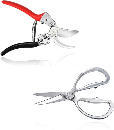Tijeras y tijeras de podar para bonsái de jardín de 7.3 pulgadas, juego de herramientas de jardinería de 8 pulgadas fabricado en Japón