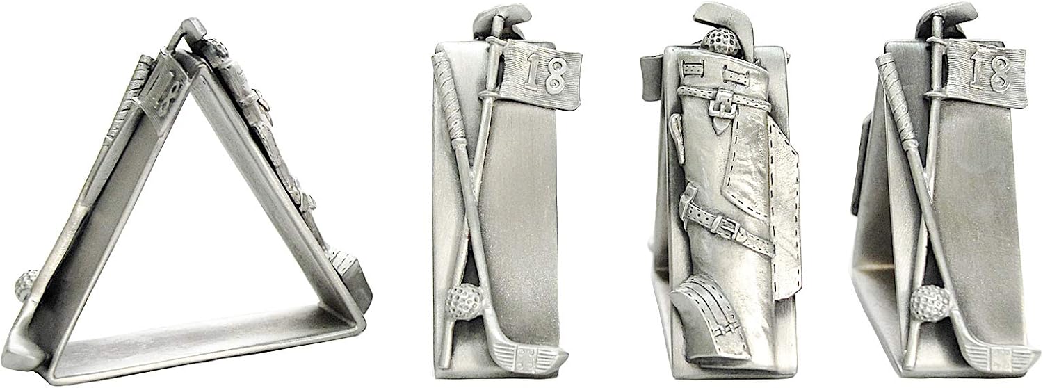 Golf Napkin Rings Set of 4 Made in USA