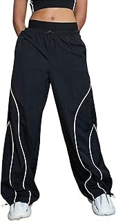 GRECIILOOKS Track Pants for Woman | Parachute Pant for Women Baggy | Loose Trousers for Women | Baggy Cargo Pant's for Wom...