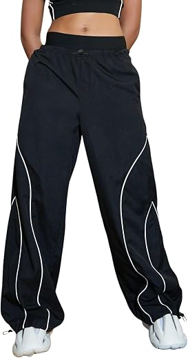 GRECIILOOKS Track Pants for Woman | Parachute Pant for Women Baggy | Loose Trousers for Women | Baggy Cargo Pant's for Wom