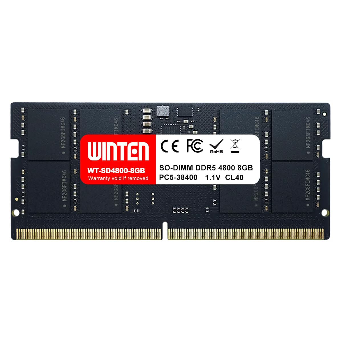 Amazon.co.jp: WINTEN ノートPC用 メモリ DDR5-4800 8GB 262Pin CL40