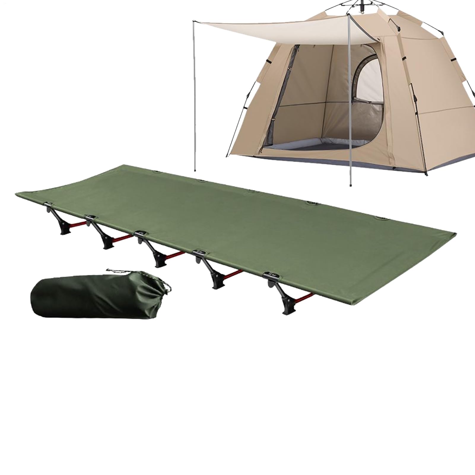 Campingbett Tragfähige Schlafmatratze | Faltbares Schlafbett Für Kompakte Und Platzsparende Campingausstattung Camping Wandern Outdoor Reisen Gästezimmer
