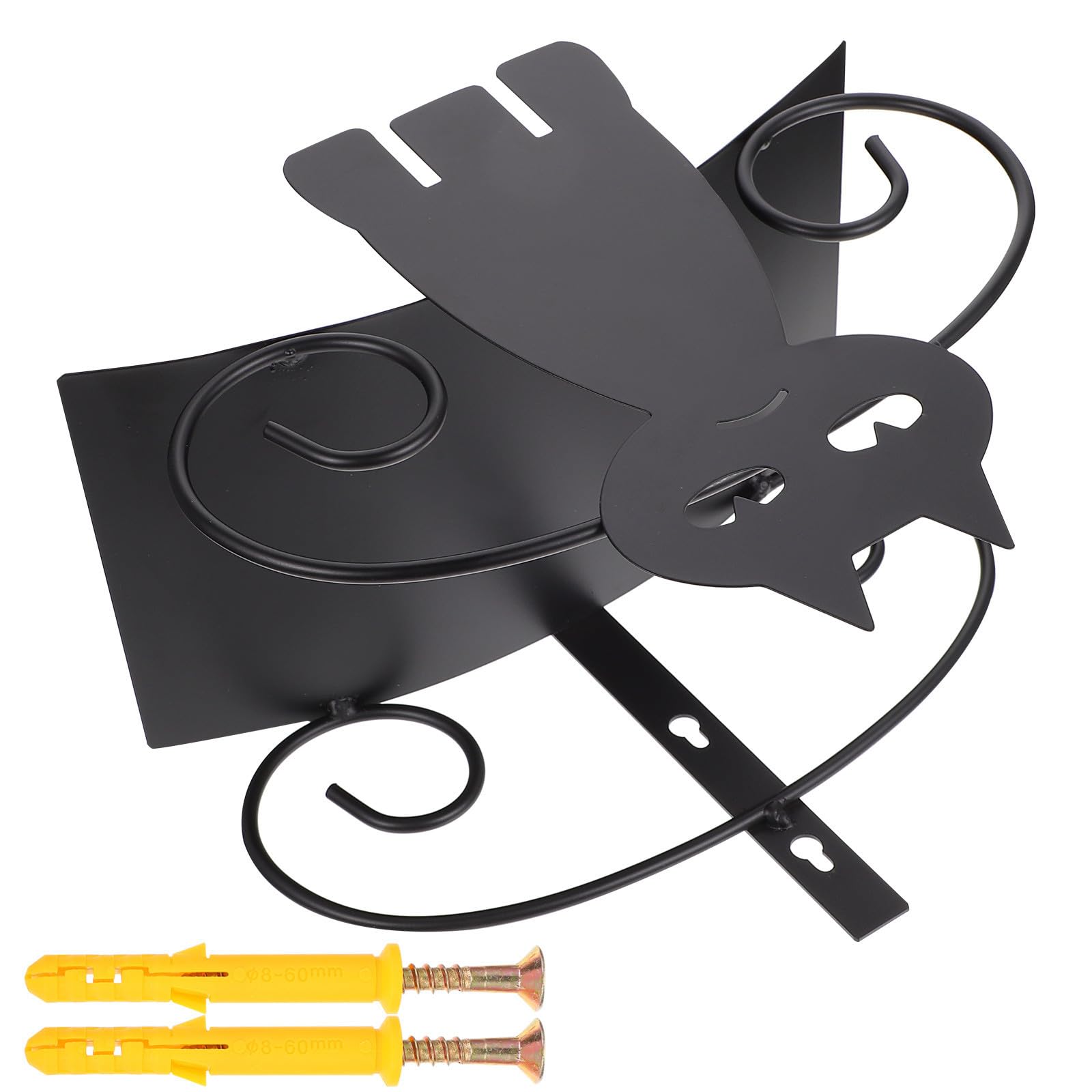 Homoyoyo Support de Tuyau D'arrosage Finition Soignée en Fer Noir Grosse Capacité et Design Créatif pour Rangement Extérieur Jardin