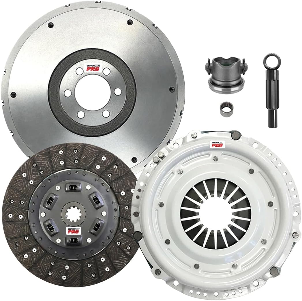 ClutchMaxPRO Performance Stage 2 Clutch Kit & Flywheel Compatible with 1994-2001 Jeep Cherokee, Grand Cherokee 1994-2004 Wrangler 1997-2004 TJ 4.0L V6 XJ WJ ZJ CJ DJ TJ (CP05065HDFW-ST2)