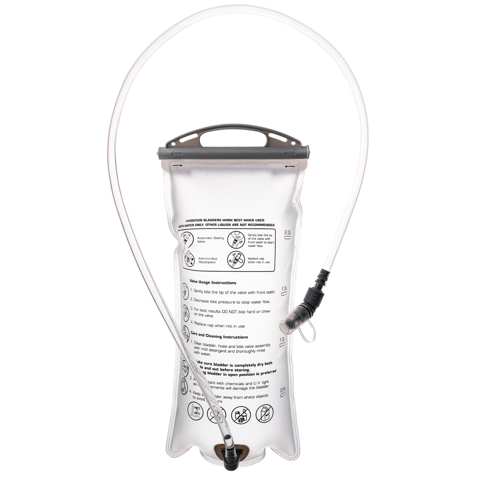 Azarxis Poche Hydratation 1,5L 2L 3L Réservoir d'eau Vessie Souple Sac à Eau pour Randonnée Course Escalade Cyclisme