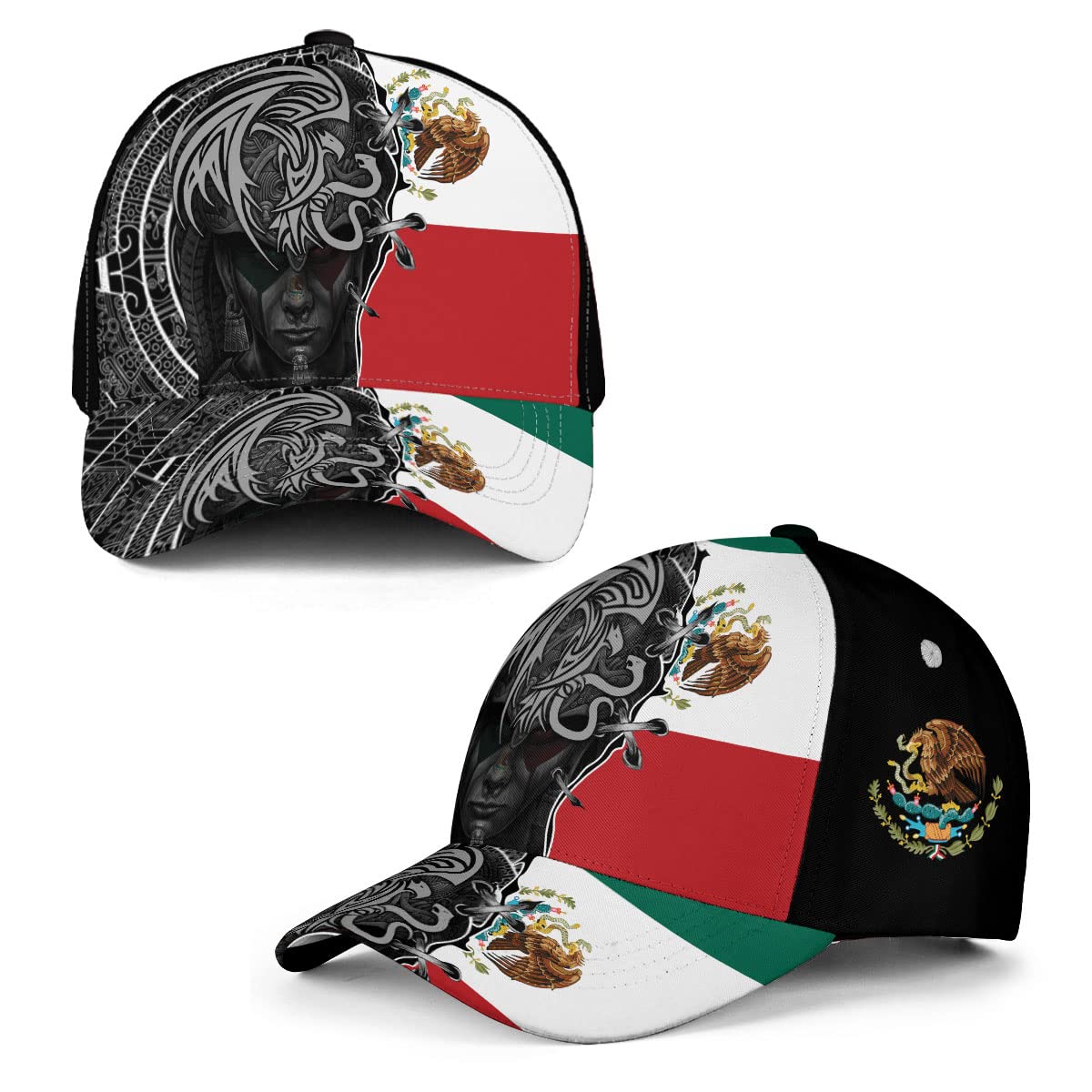 Cappello Messico, Cappelli messicani per uomo donna, Cappelli da baseball con bandiera dell'aquila del Messico Snapback, Gorras De Mexico para Hombres