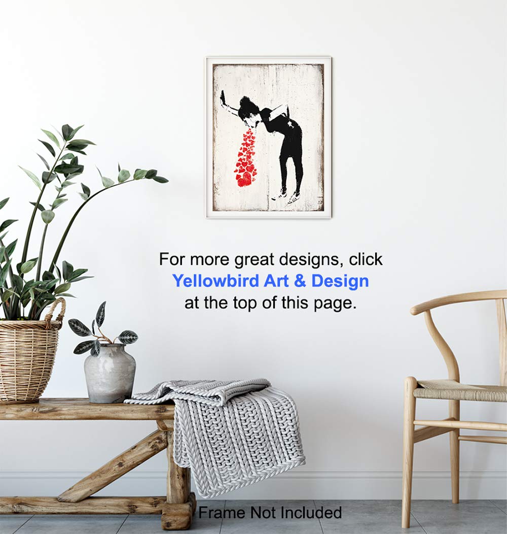 Poster Banksy Lovesick Girl 60x90cm - Stampa Su Tela Street Art Senza Cornice