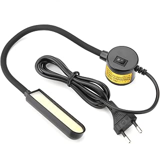 KSTE Näharbeitslicht - 6W COB Nähmaschinenlicht, Verstellbare Nähmaschinenlampe Mit Magnetfuß, EU-Stecker 110-265V