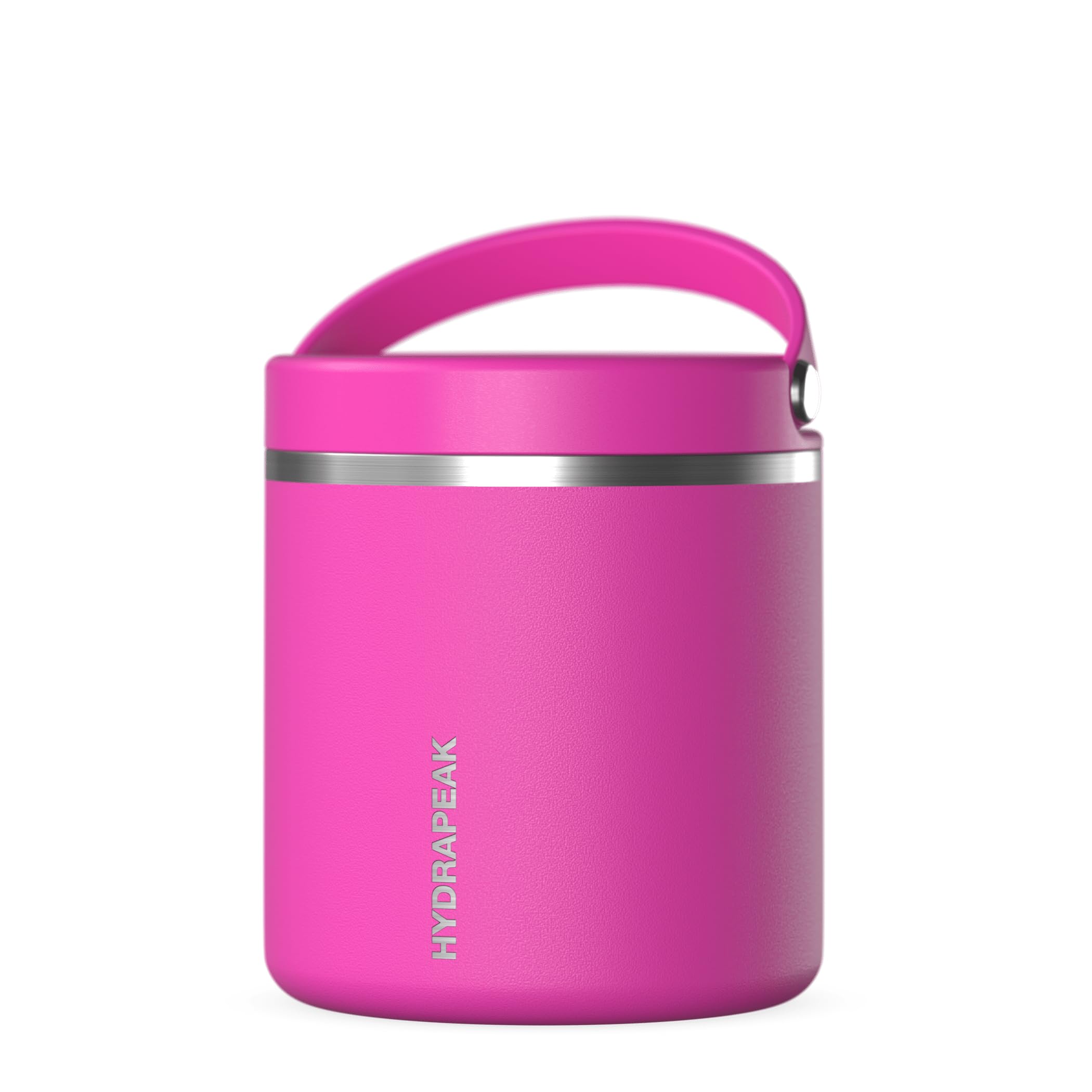 Hydrapeak 25oz Stainless Steel Vacuum Insulated Thermos Food Jar | Thermos for Hot Food and Cold Food, Wide Mouth Leak-Proof Soup Thermos for Adults, 10 Hours Hot and 16 Hours Cold (Fuchsia)