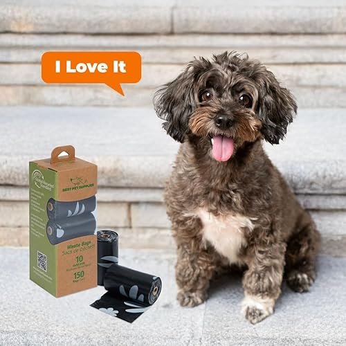 Vista 81 de Best Pet Supplies - Bolsas para limpieza de excremento de perro, rollo de repuesto, uso en exteriores, a prueba de fugas y desgarros, plástico