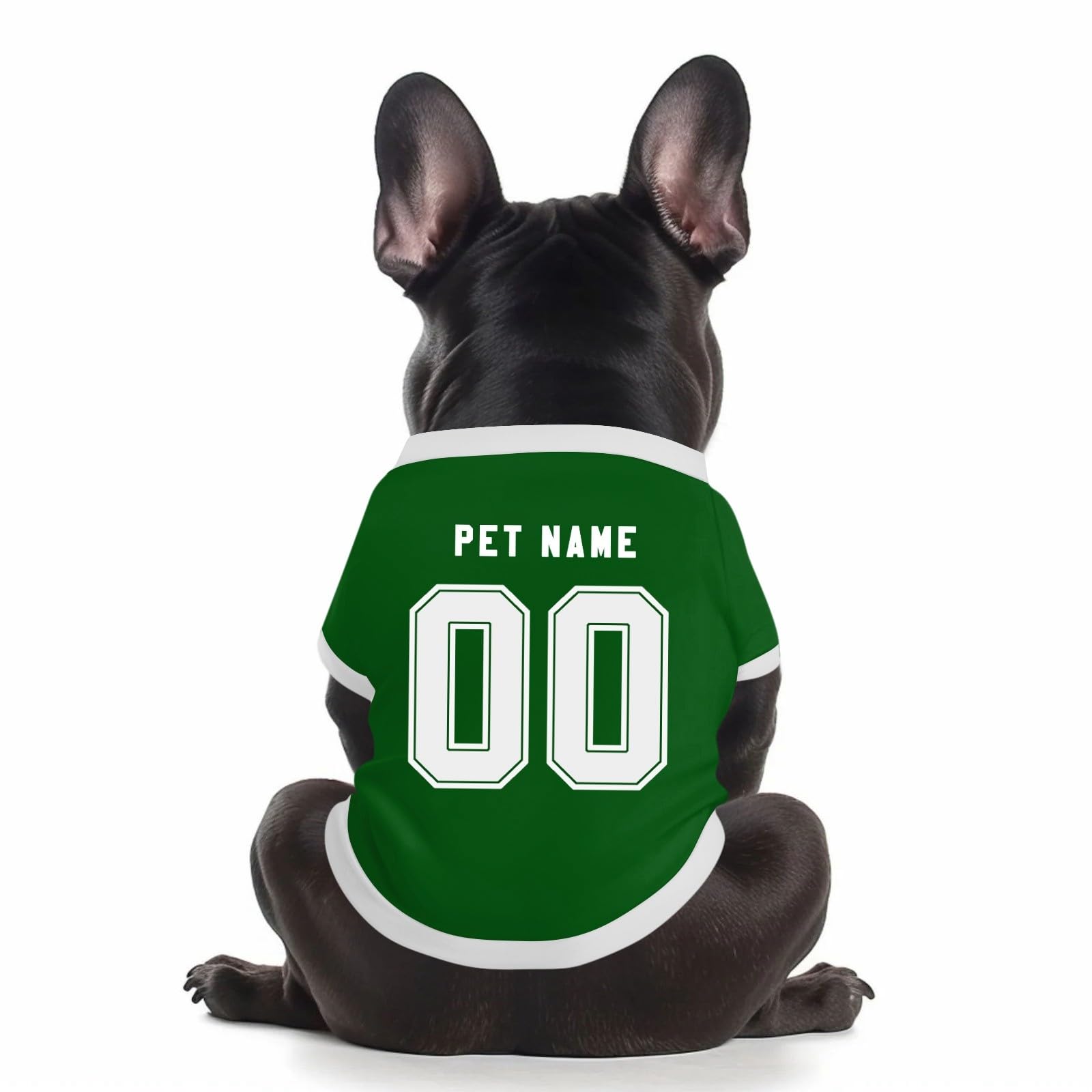 Customized Dog T-Shirt Personalised Dog Clothes with Name Number Logo Custom Football Pet Jersey Sports Fan Shirt for Small Medium Large Dogs Cats — image 1