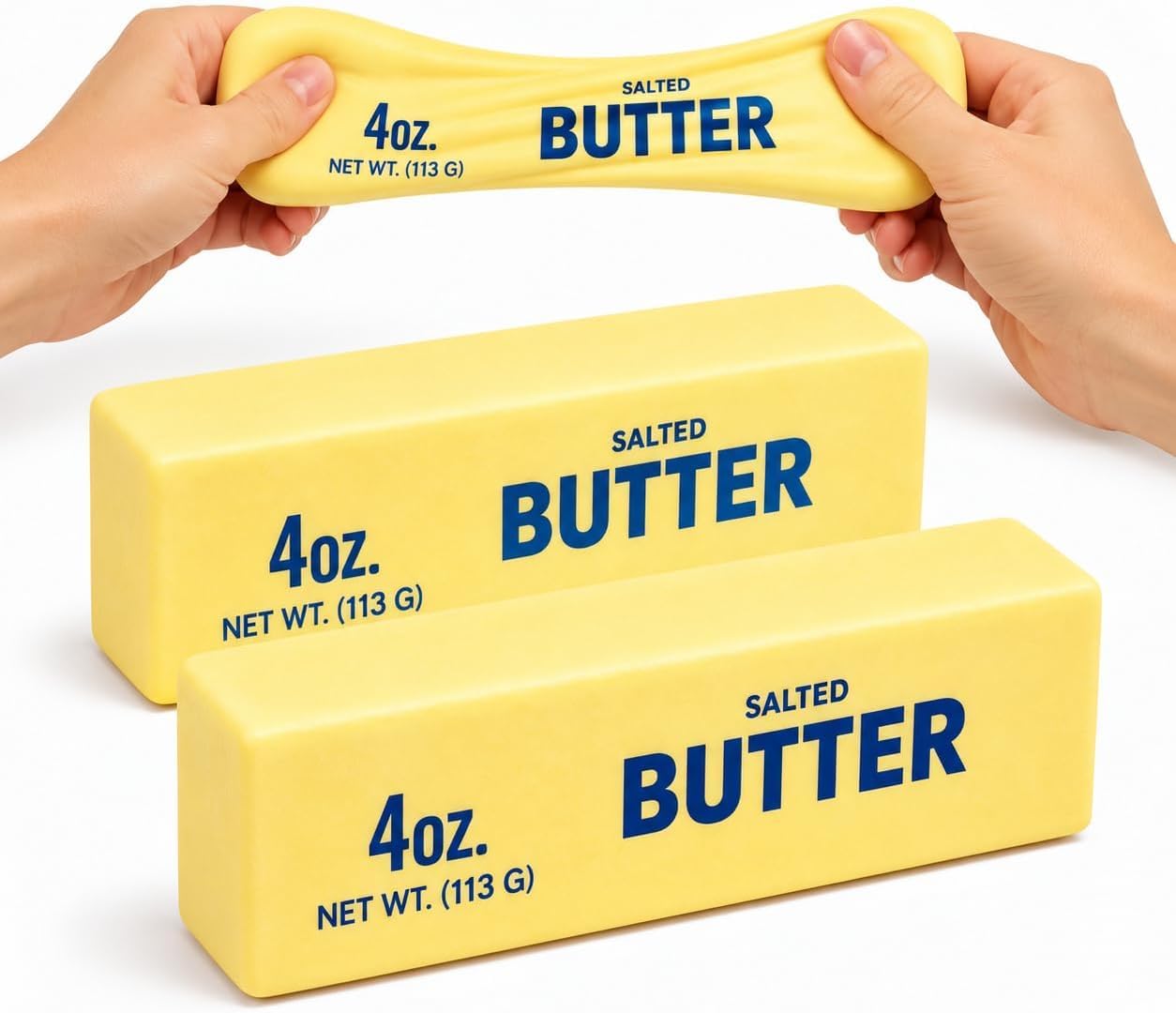 Fmalra Butter Squishy,Butter Quetschspielzeug,Antistressball aus PU,Squeeze Stressabbau für Büro Alltag und Schule