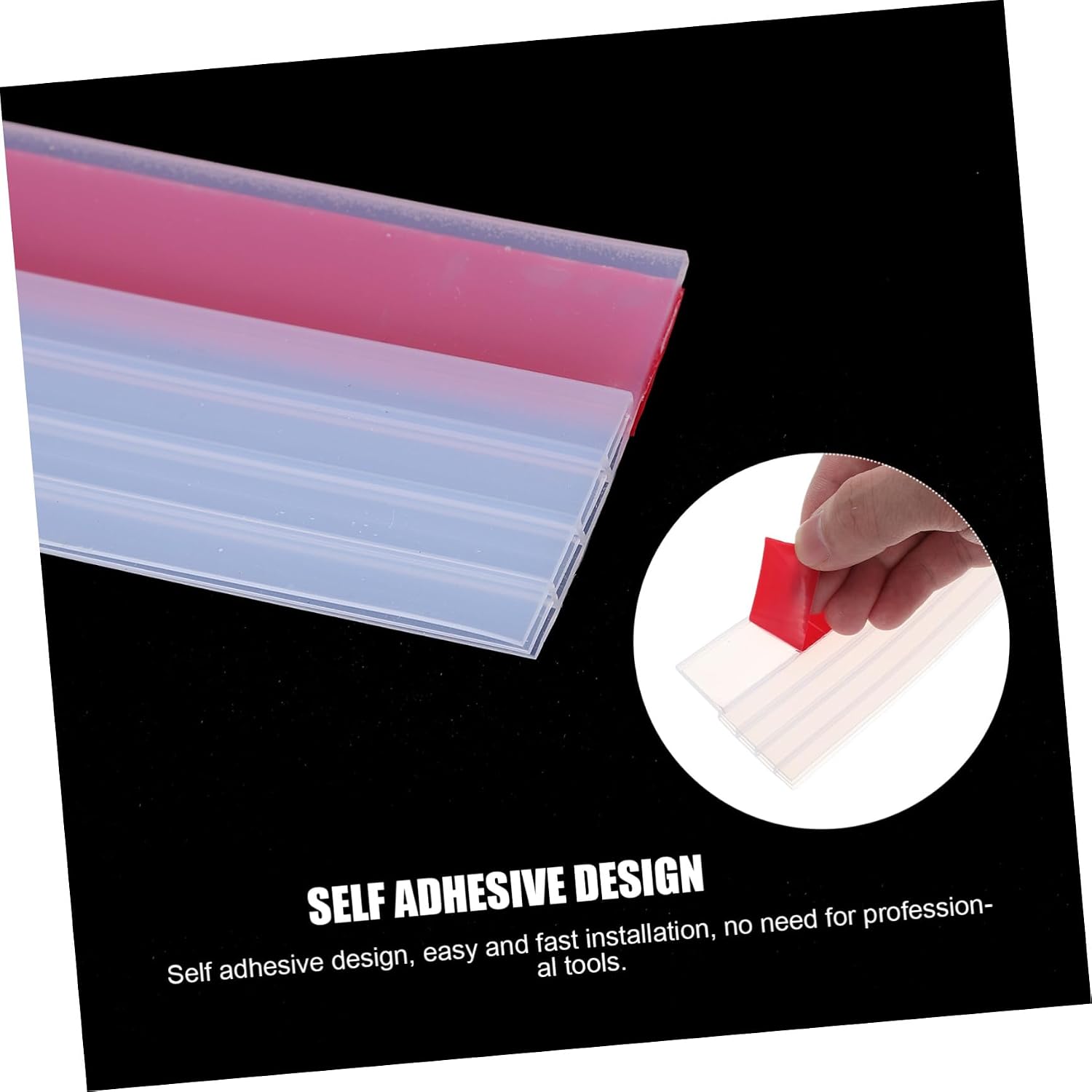 Silicone Door Bottom Draft Stopper for Bedrooms and Workspace, Windproof Self-Adhesive Seal Strip with Easy Installation, Door Gap Filler for Soundproofing and Weatherproofing