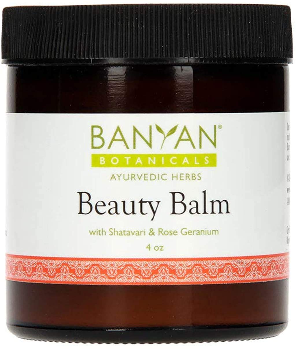 Banyan Botanicals Beauty Balm - USDA Certified Organic, 4 oz - Shatavari & Rose Geranium to Moisturize & Soften Skin