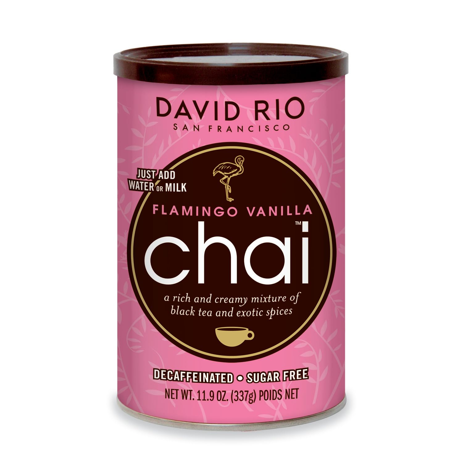 DAVID RIO Chai Flamingo Vanilla™ Decaf Reduced Calorie (Etichetta Ita) 337g