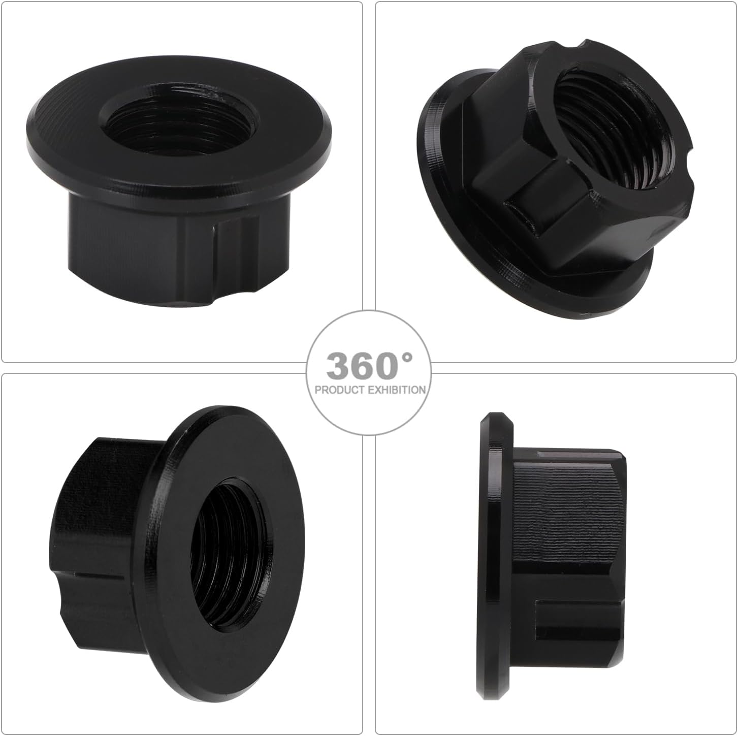 M12x1.25 Rear Fork Axle Nut for Surron Light Bee X Eride Pro,Wheel Axel Screws for Electiec Dirt Bike Sur Ron LBX/E Ride Pro S SS SR/X260 - Black(Just for KKE Fork DNM Fork)