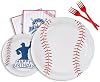 96 Pcs Baseball Party Decorations | Serve 24 - Baseball Theme Birthday Party Tableware Set Includes Plates, Forks, Napkins, Supplies for Kids Boys Sport Party Decor