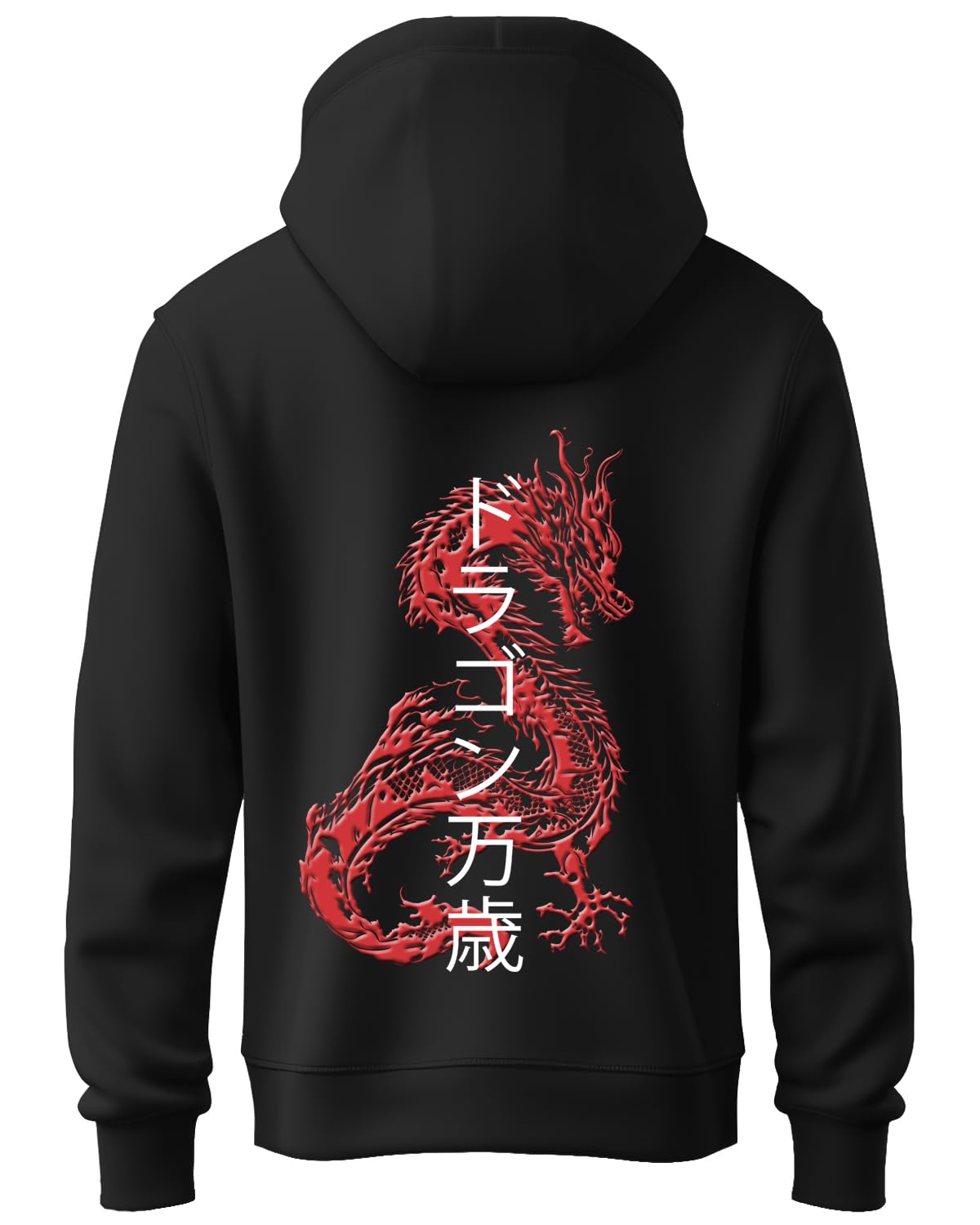 adro Mens Hoodies with Hail The Dragon Puff Backside Printed, 100% Cotton 340GSM Warm & Soft Fabric.-picture-30