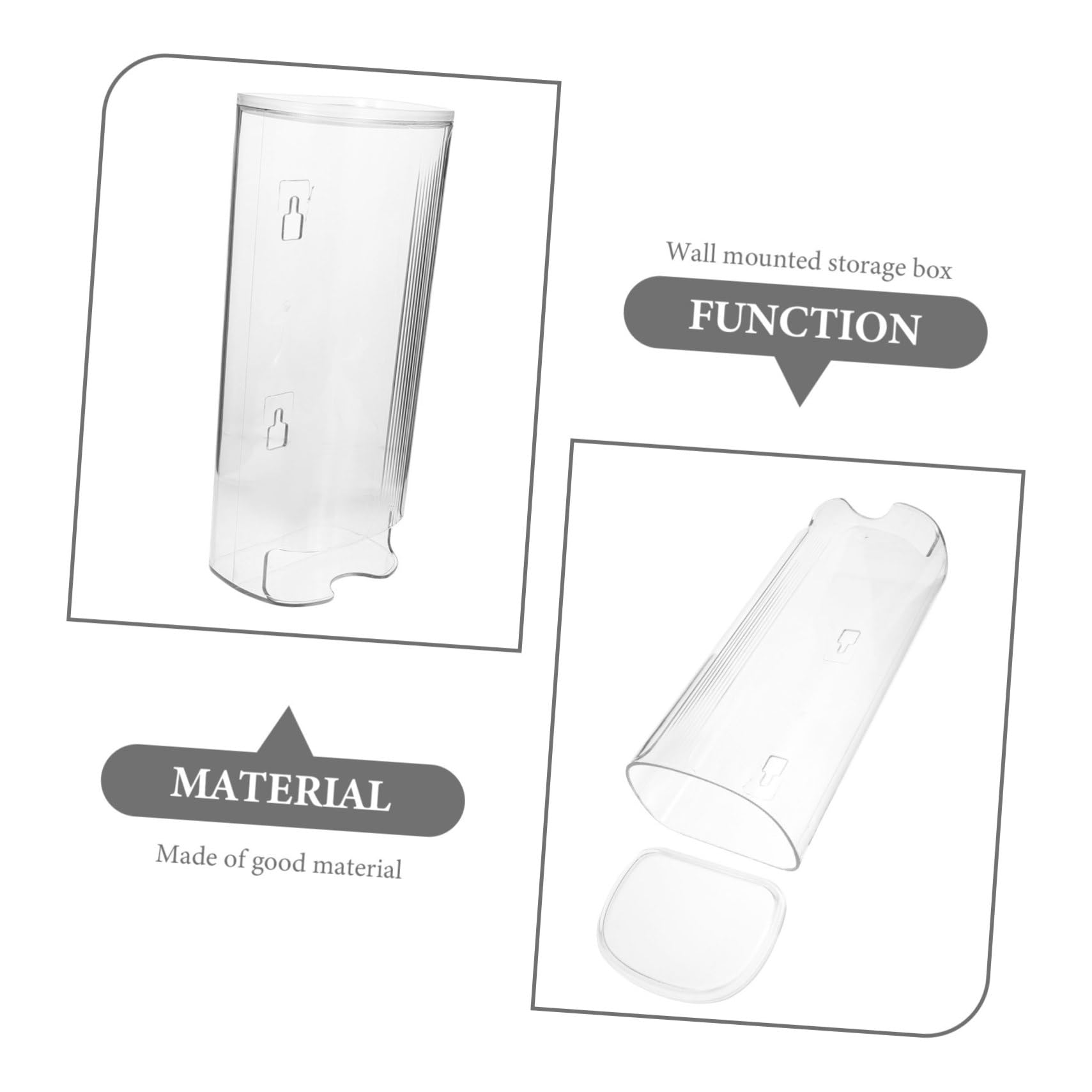 COLLBATH Distributeur De Poubelles Mural Sécurisé Support De en Plastique Facile À Utiliser Et À 3 Pièces